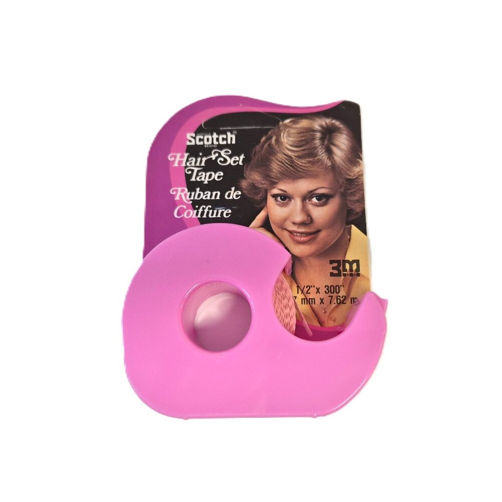 Vintage 1974 Scotch Hair Set Tape 3M NOS Pink Made in Canada